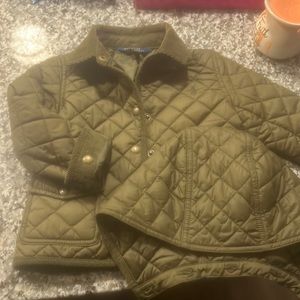 Olive green quilted jacket